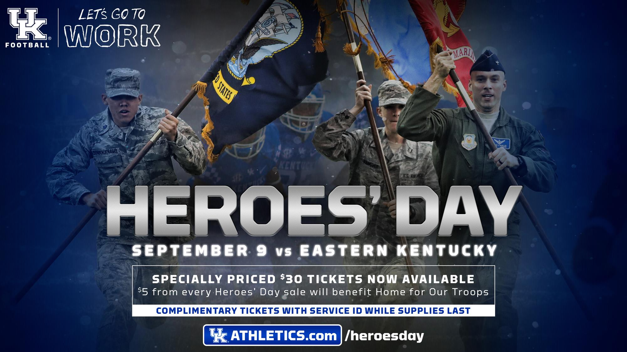 Heroes’ Day Set for UK Football Home Opener