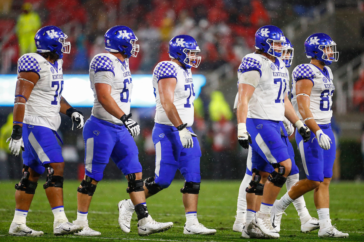 Offensive Line.

Kentucky falls to Georgia 21-0.

Photo by Chet White | UK Athletics