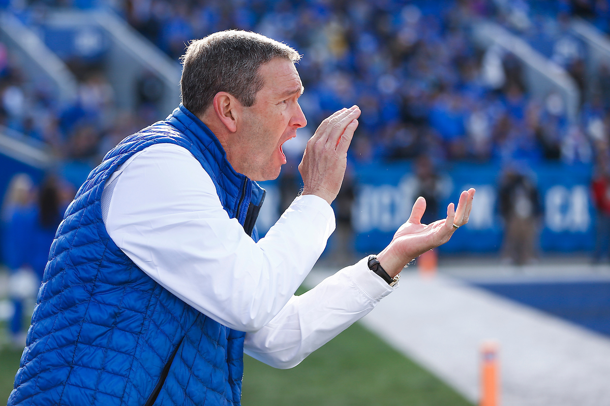 Mitch Barnhart.UK football beats MTSU 34-23 on Senior Day at Kroger Field.Photo by Chet White | UK Athletics