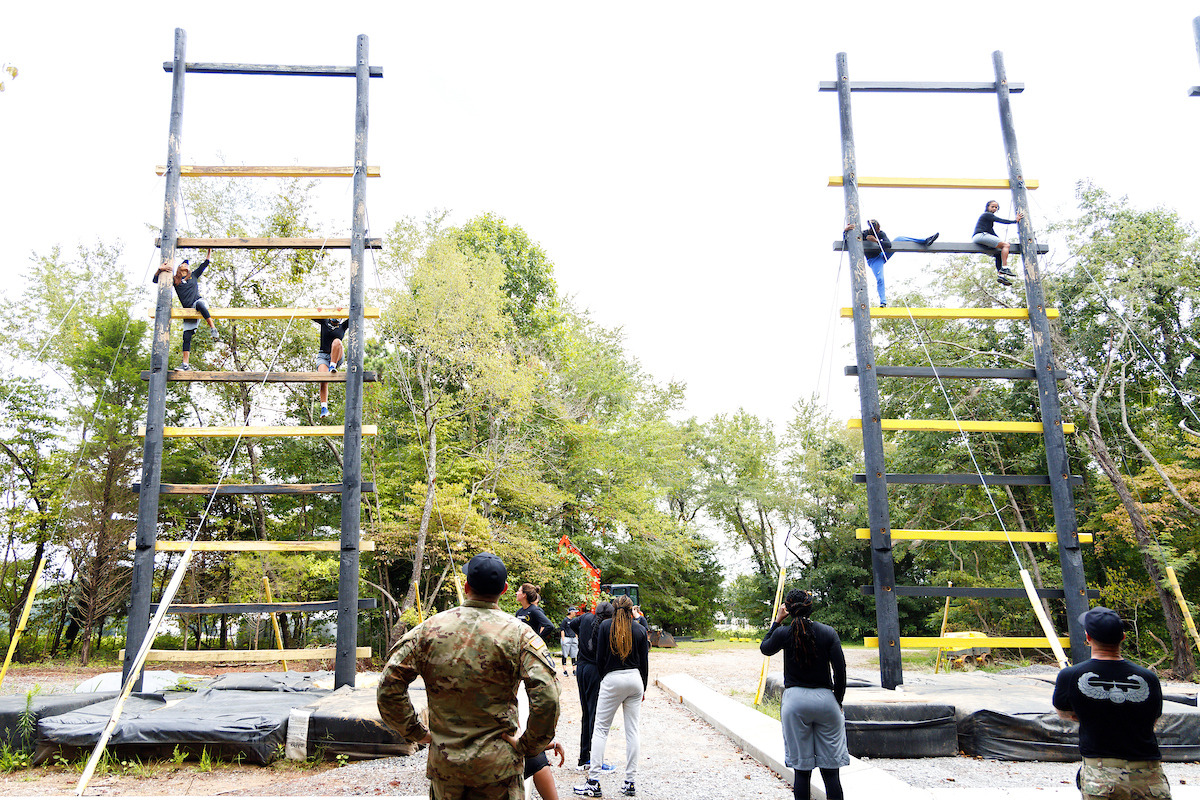 Kyra Elzy. Treasure Hunt. Jazmine Massengill. Amber Smith.

Kentucky Women’s Basketball team bonding trip to Fort Campbell.

Photo by Eddie Justice | UK Athletics