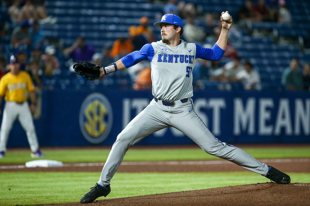 Mason Hazelwood.

Kentucky loses to LSU 6-11.

Photo by Sarah Caputi | UK Athletics