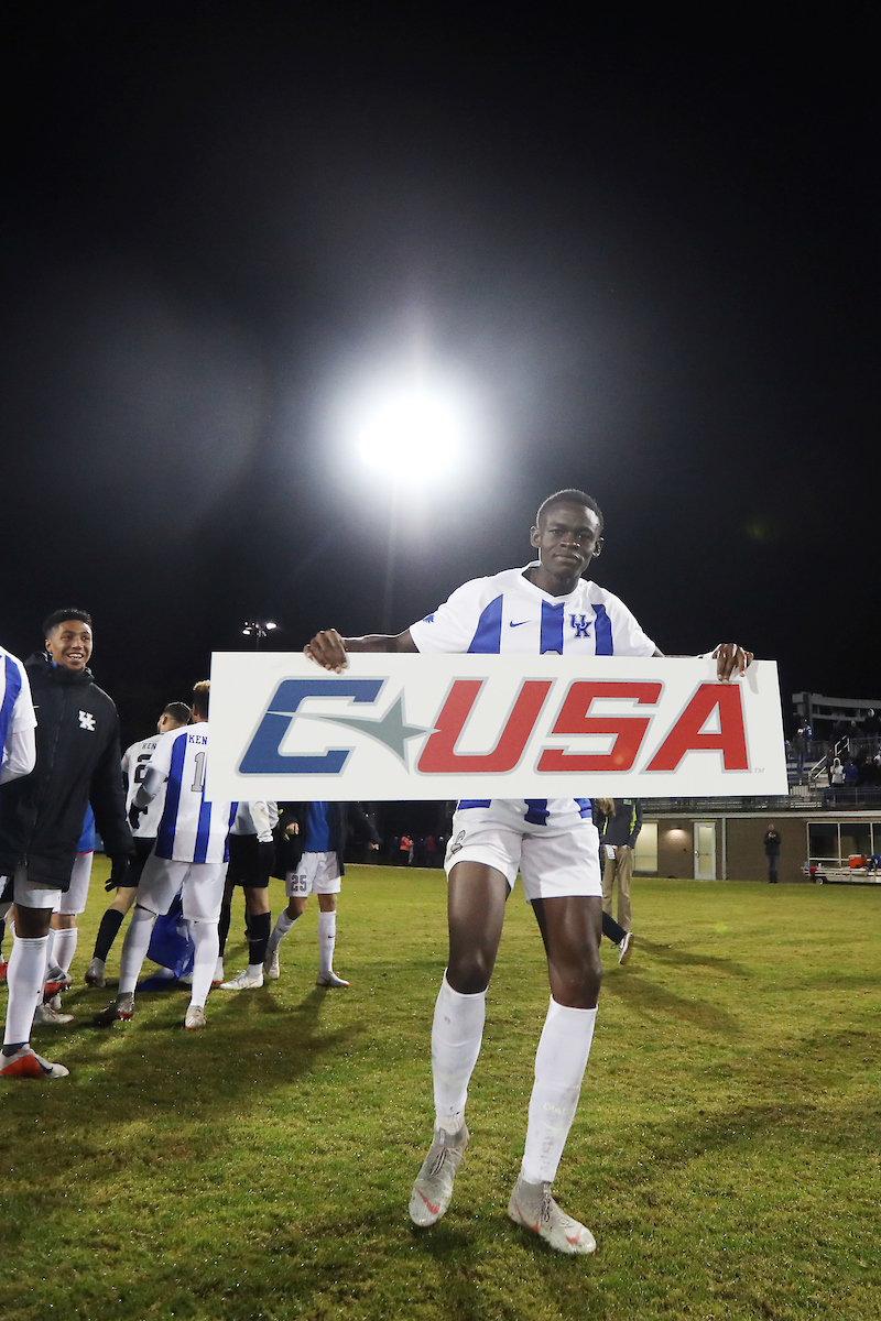 Aimé Mabika.

UK men's soccer defeats ODU to win Conference USA on Friday, November 2nd, 2018 at The Bell in Lexington, Ky.

Photo by Quinn Foster