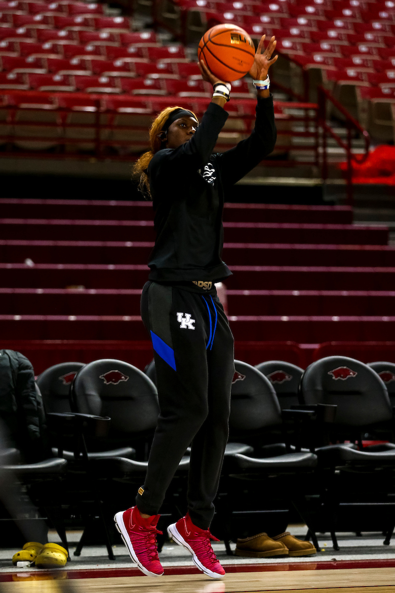 Rhyne Howard.

Kentucky at Arkansas Shootaround.

Photo by Eddie Justice | UK Athletics