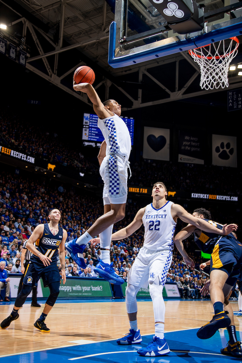Keldon Johnson.

Kentucky men's basketball beat UNCG 78-61 on Saturday in Rupp Arena.

Photo by Chet White | UK Athletics