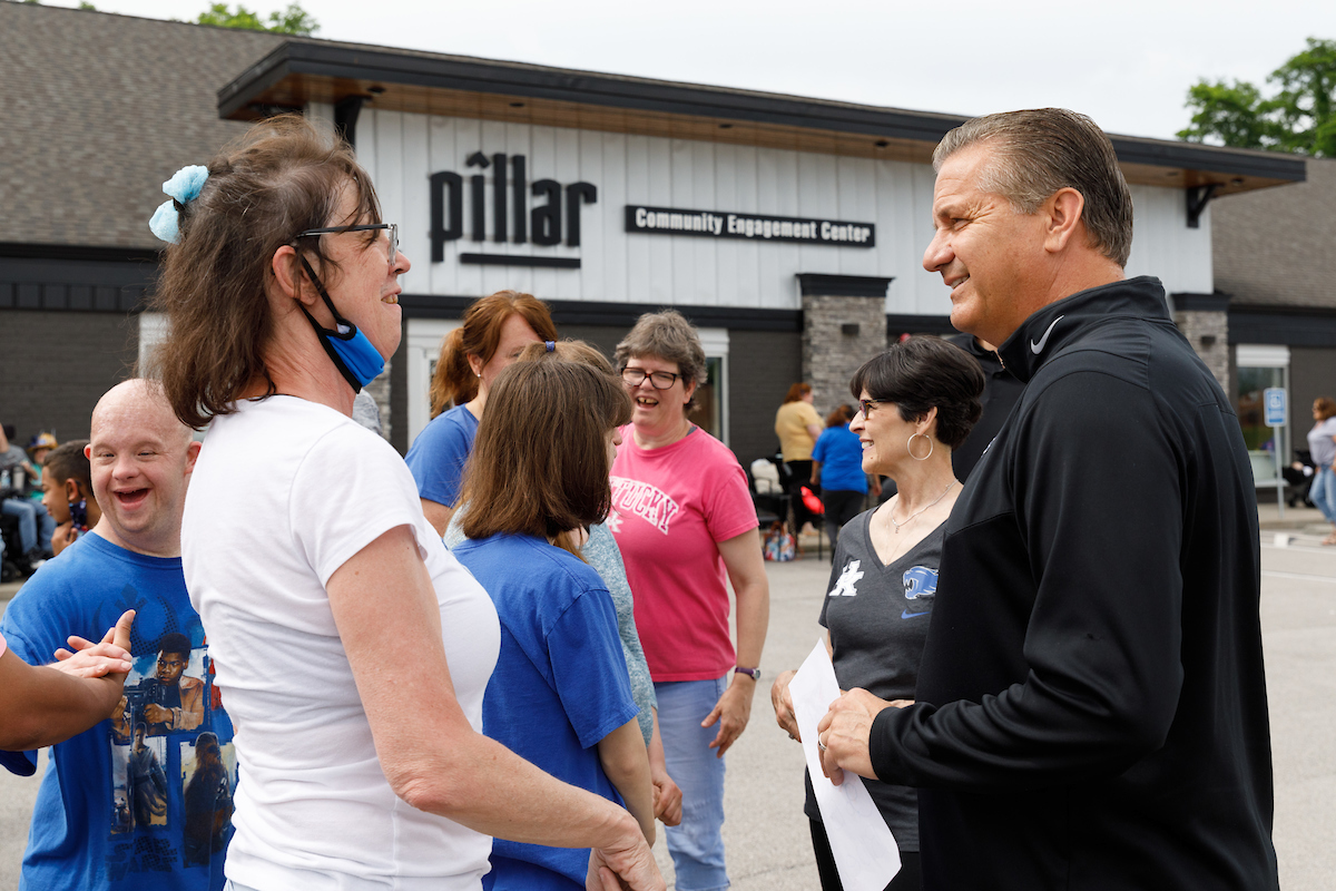 Coach John Calipari.

Some of the Kentucky men's basketball team visited the Pillar Community Engagement Center on Tuesday in Crestwood, Kentucky.

Photo by Elliott Hess | UK Athletics