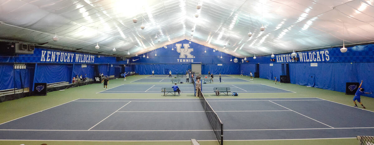 Boone Tennis Center. Kentucky men's tennis hosts Kennesaw State this Sunday afternoon.Photo by Eddie Justice | UK Athletics