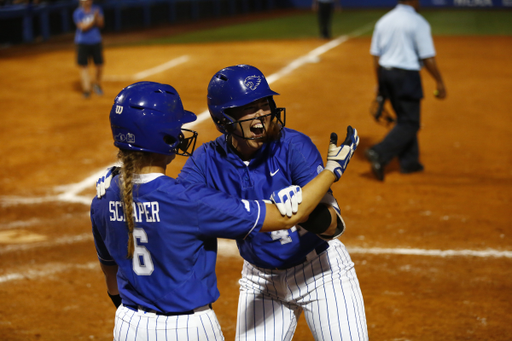 The University of Kentucky softball team beat Notre Dame 10-0 in the NCAA Championship Lexington Regional at John Cropp Stadium on Saturday, May 19, 2018.

Photo by Chet White | UK Athletics