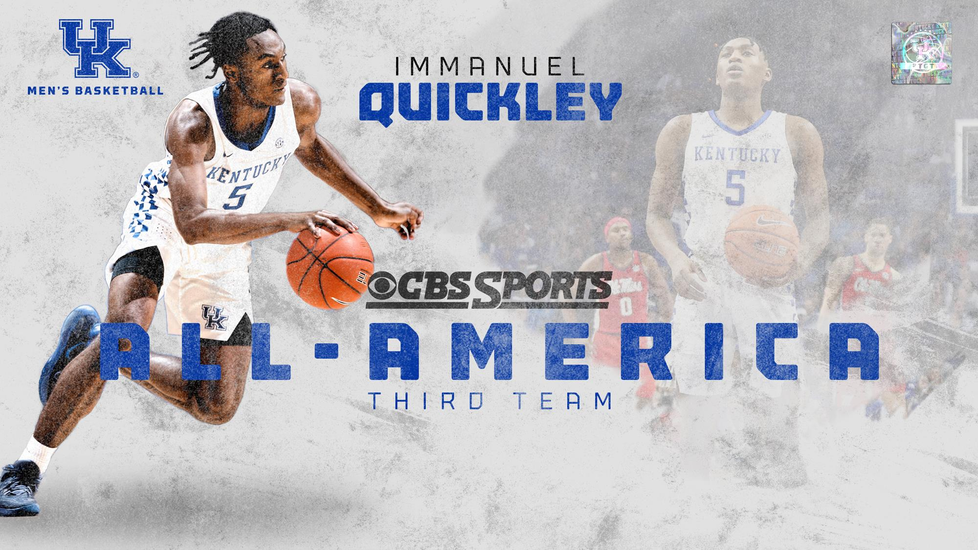 Quickley Tabbed All-America Third Team by CBS Sports