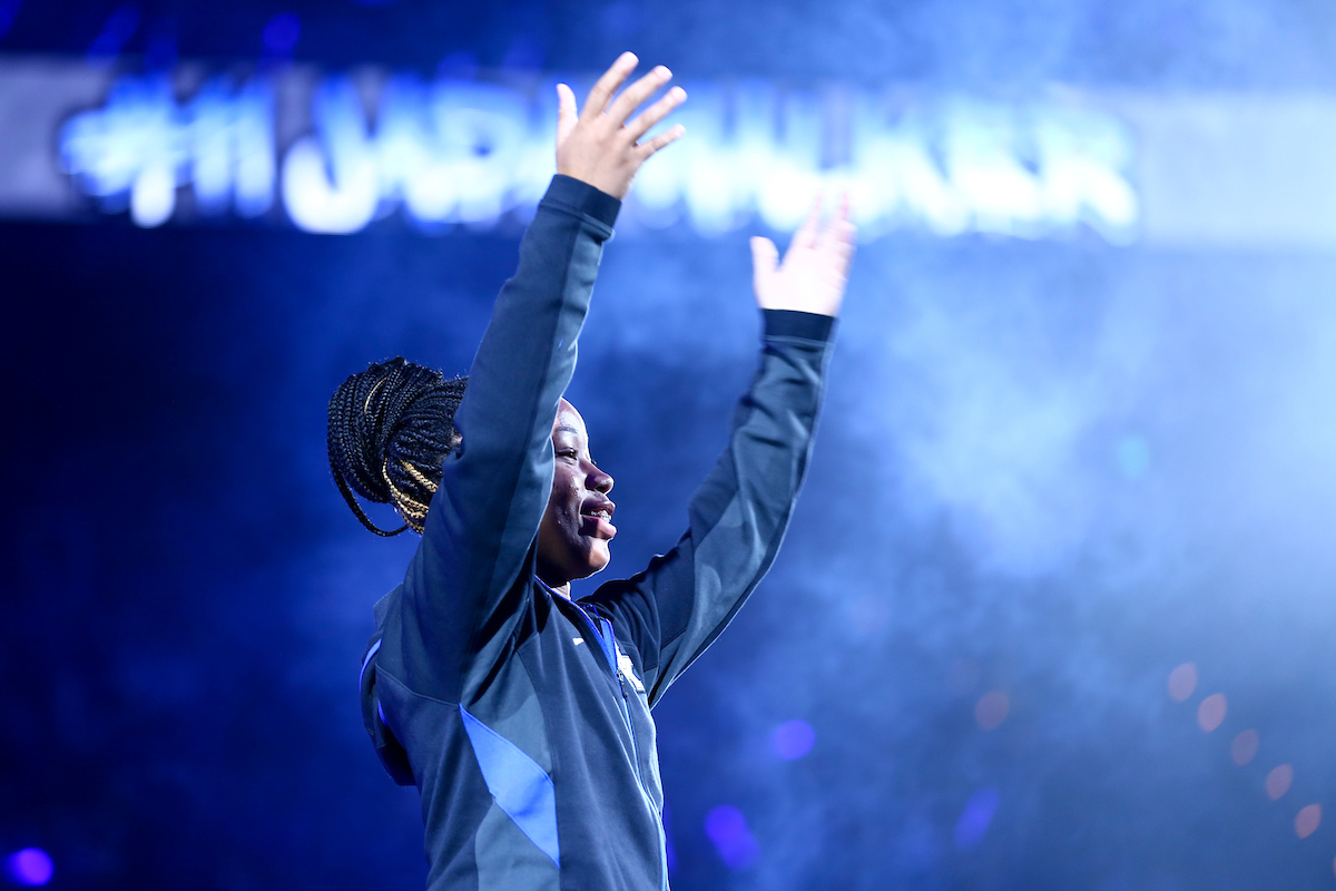 Kritsen Crenshaw-Gill.

Big Blue Madness.

Photo by Grace Bradley | UK Athletics