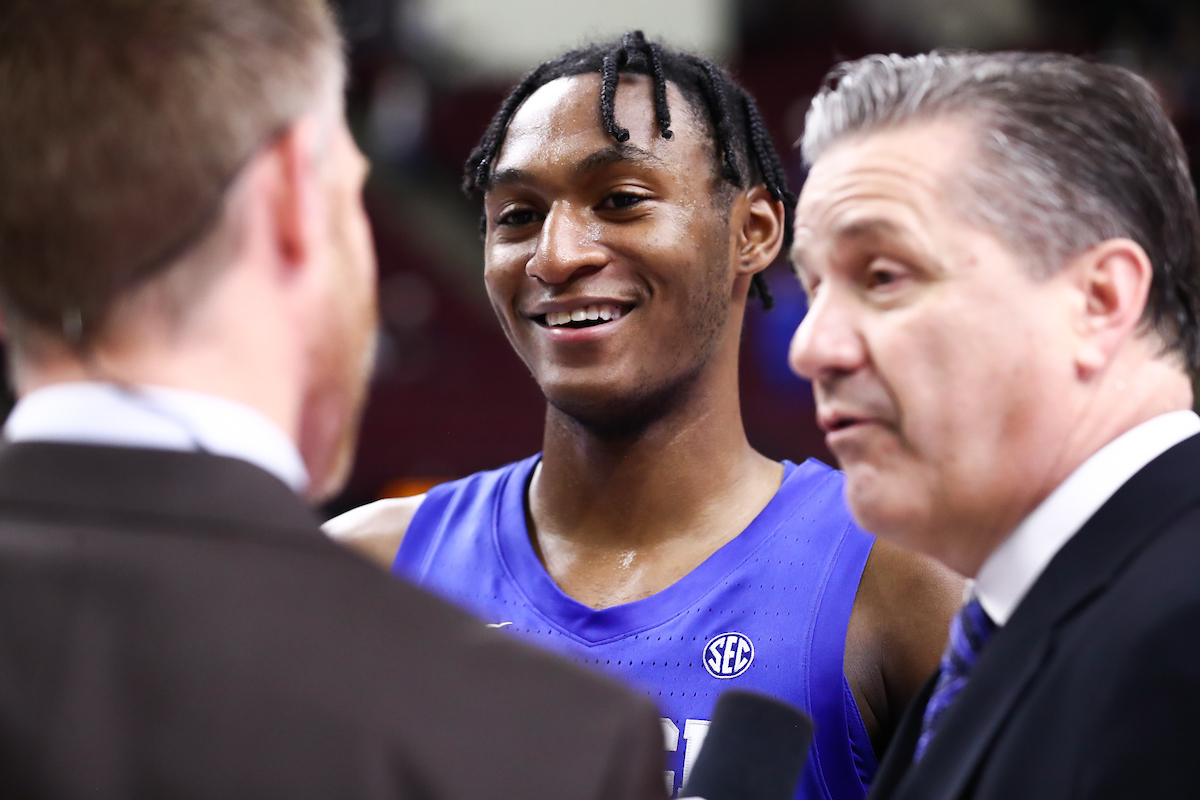 Immanuel Quickley. John Calipari.

Kentucky beat Texas A&M 69-60.

Photo by Elliott Hess | UK Athletics