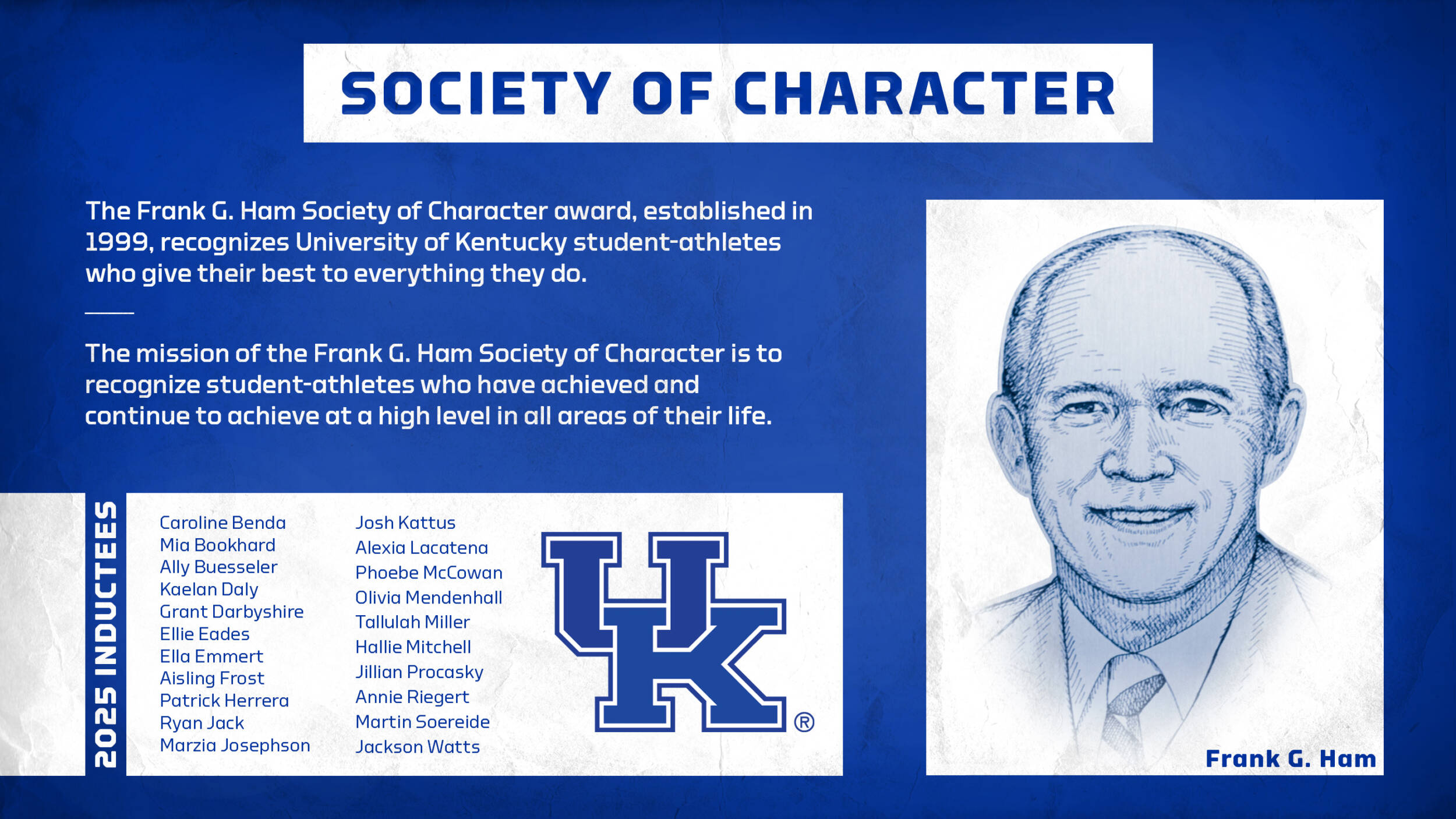 21 Student-Athletes to be Inducted into Frank G. Ham Society of Character