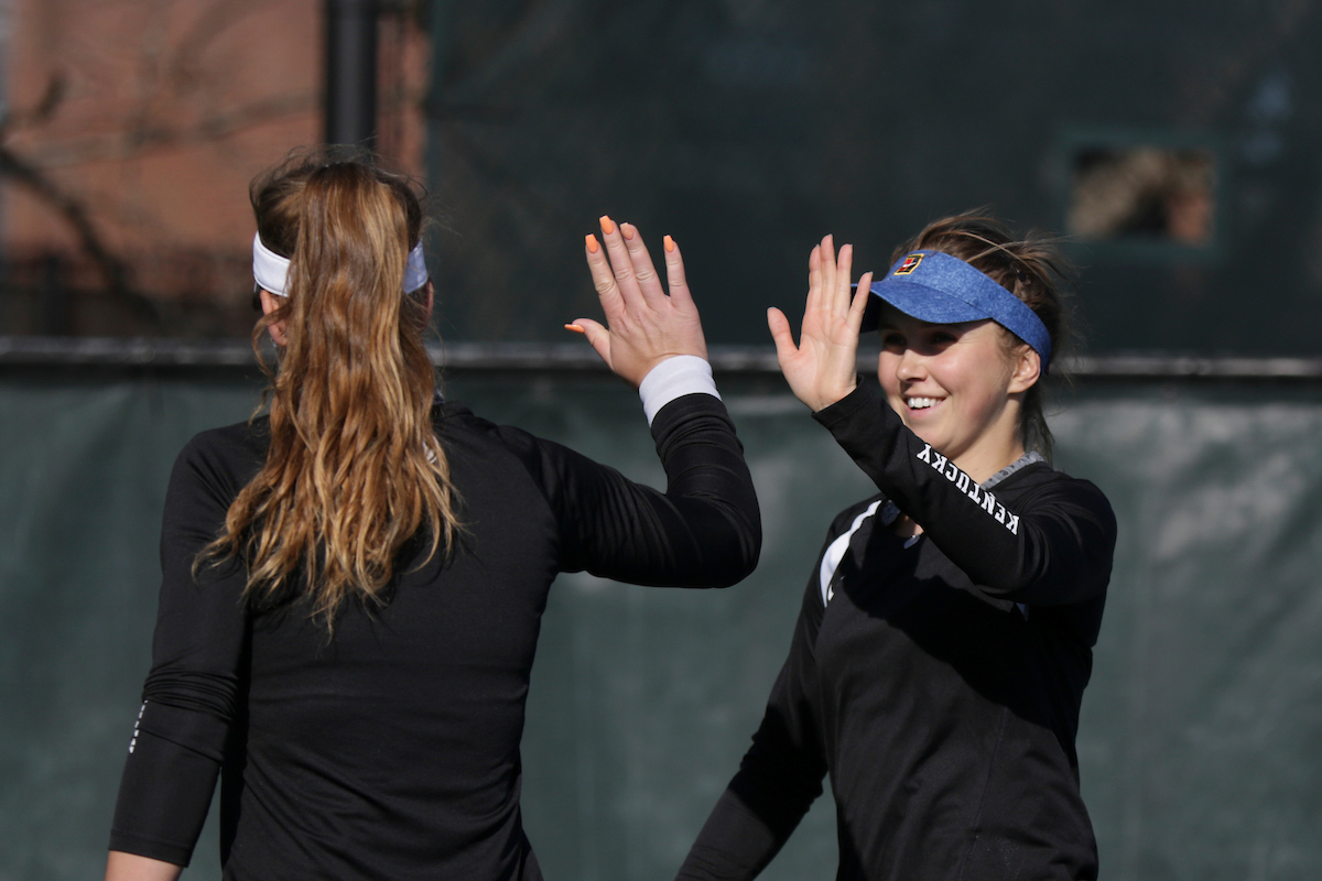 Justina Mikulskyte. 

Kentucky defeated Florida 4-3 on Friday, March 22nd.

Photo by Eddie Justice | UK Athletics