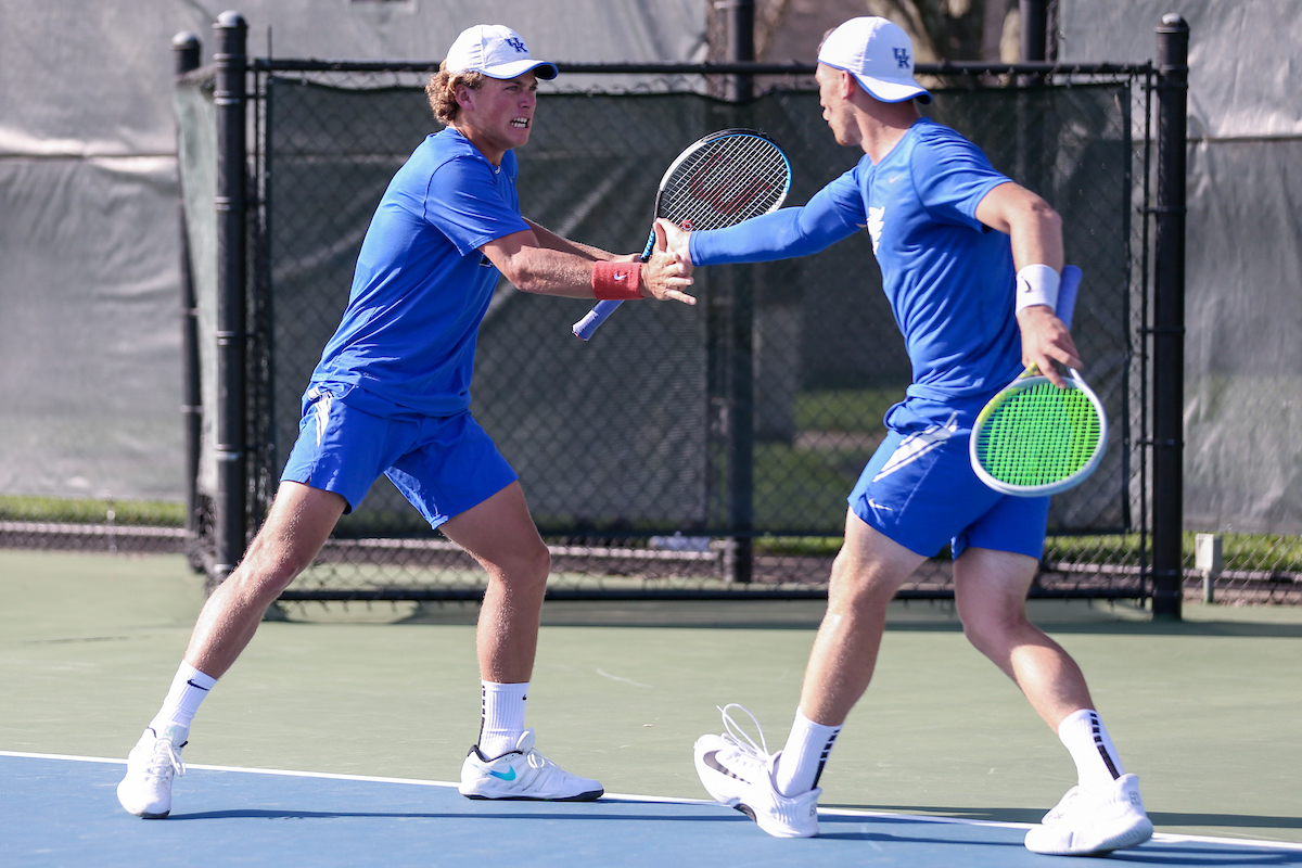 Liam Draxl and Millen Hurrion.

Kentucky beats Ole Miss 5 - 2.

Photo by Sarah Caputi | UK Athletics