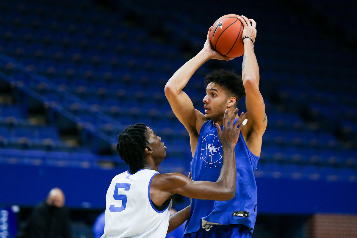 Dontaie Allen.

Men’s basketball scrimmage at Rupp Arena.

Photo by Hannah Phillips | UK Athletics