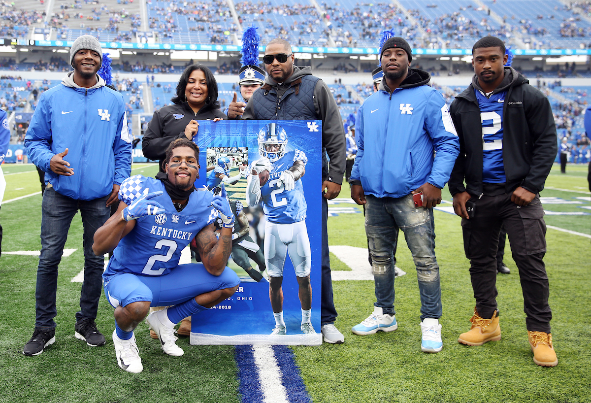 Dorian Baker

UK Football beats MTSU 34-23 on Senior Day at Kroger Field. 

Photo by Britney Howard | UK Athletics