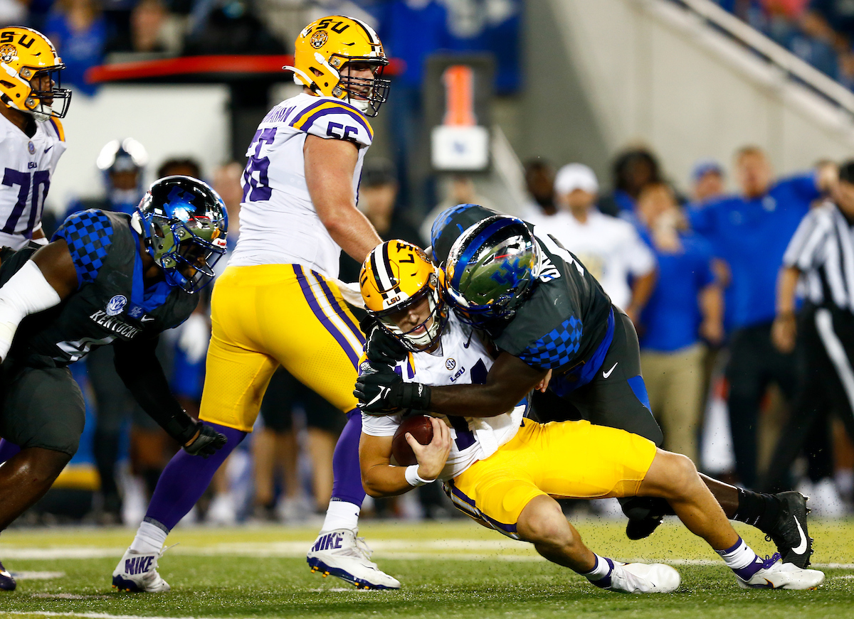 Octavious Oxendine. 

UK beat LSU 42-21.

Photo By Barry Westerman | UK Athletics