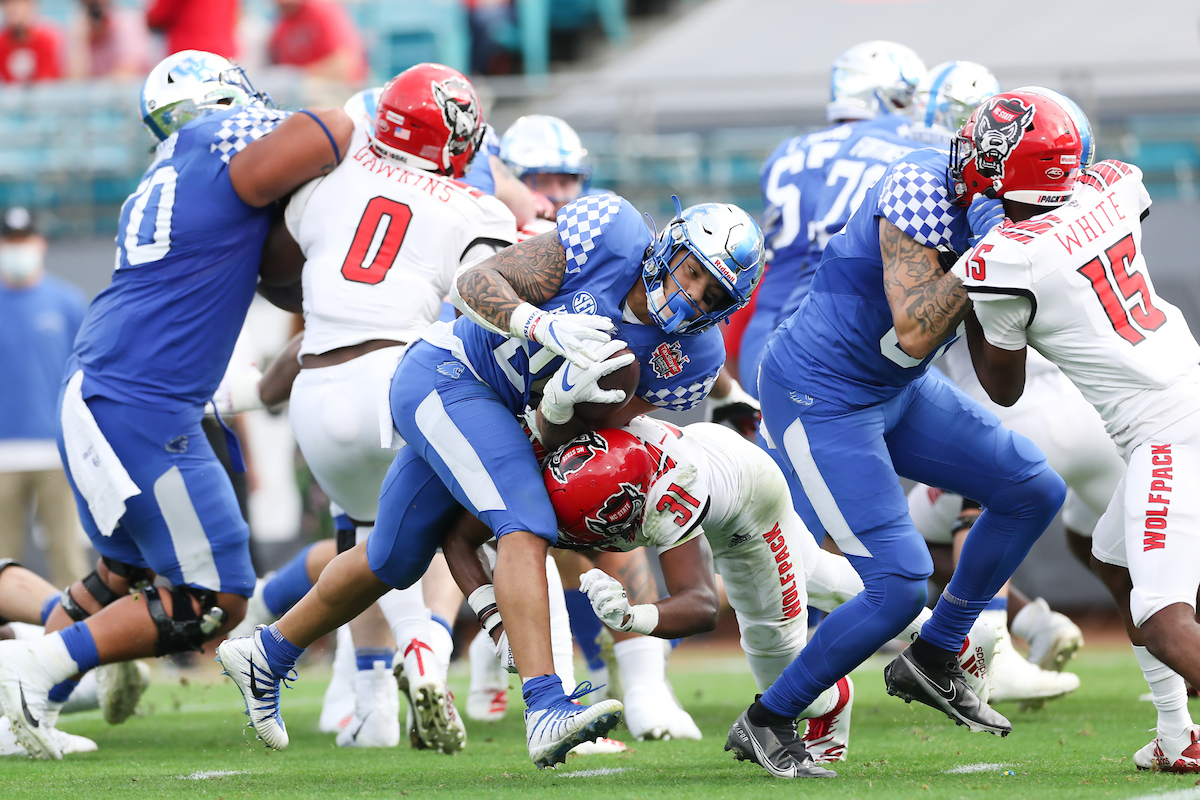 CHRIS RODRIGUEZ JR..

Kentucky beats NC State, 23-21, to win the TaxSlayer Gator Bowl.

Photo by Elliott Hess | UK Athletics