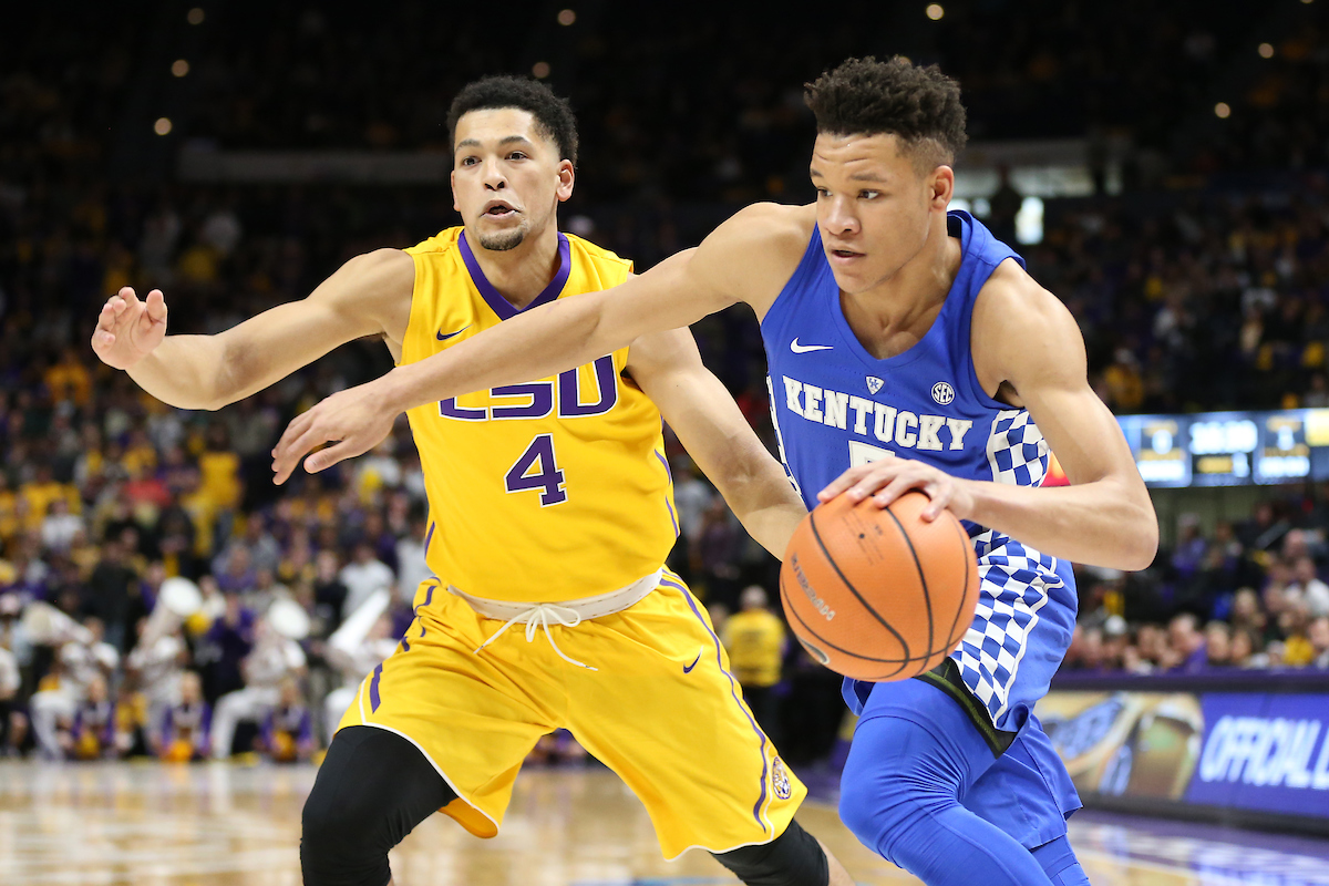 Kevin Knox.

The University of Kentucky men's basketball team beat LSU 74-71 at the Pete Maravich Assembly Center in Baton Rouge, La., on Wednesday, January 3, 2018.

Photo by Chet White | UK Athletics