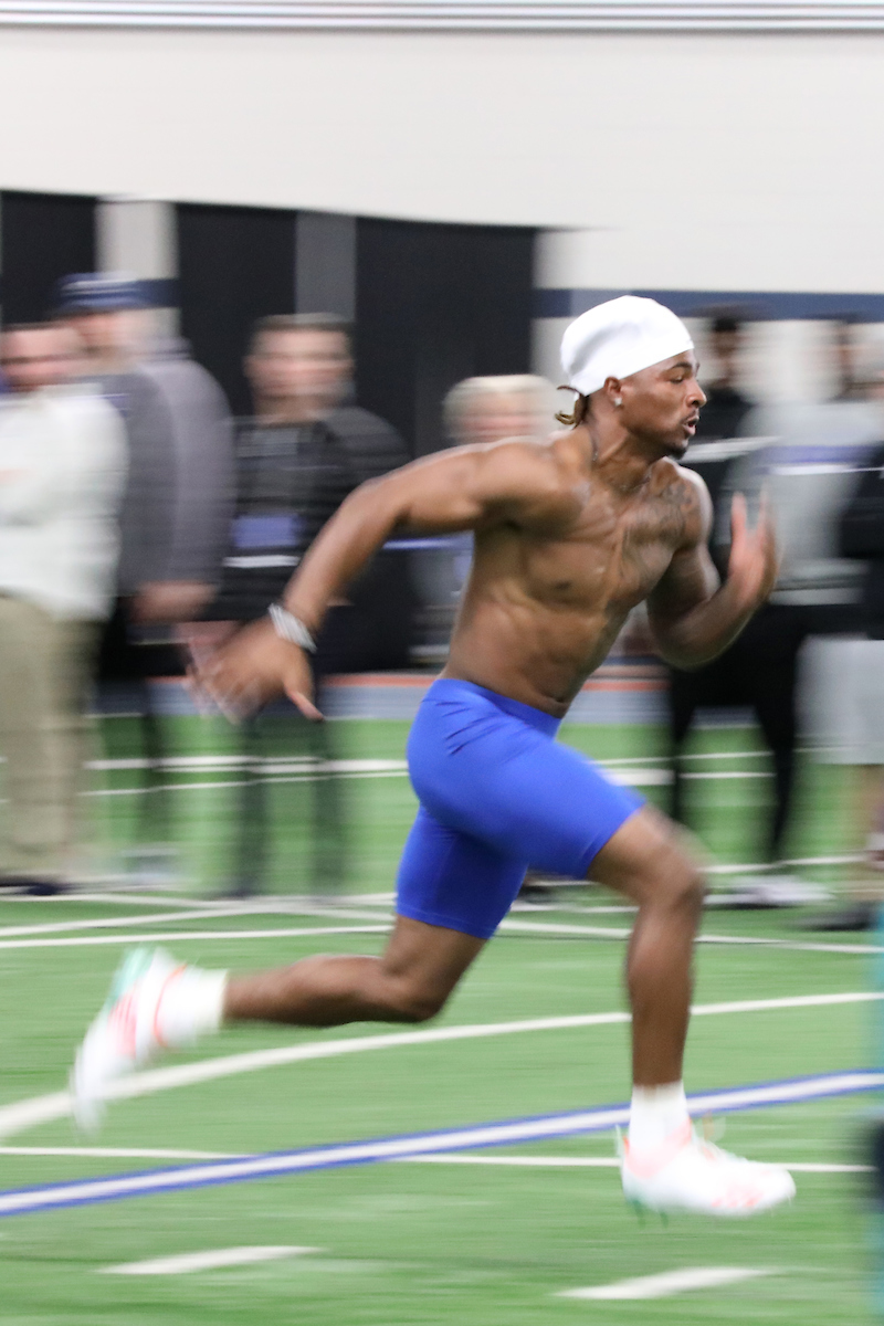 Dorian Baker.

Pro Day for UK Football.

Photo by Quinn Foster | UK Athletics