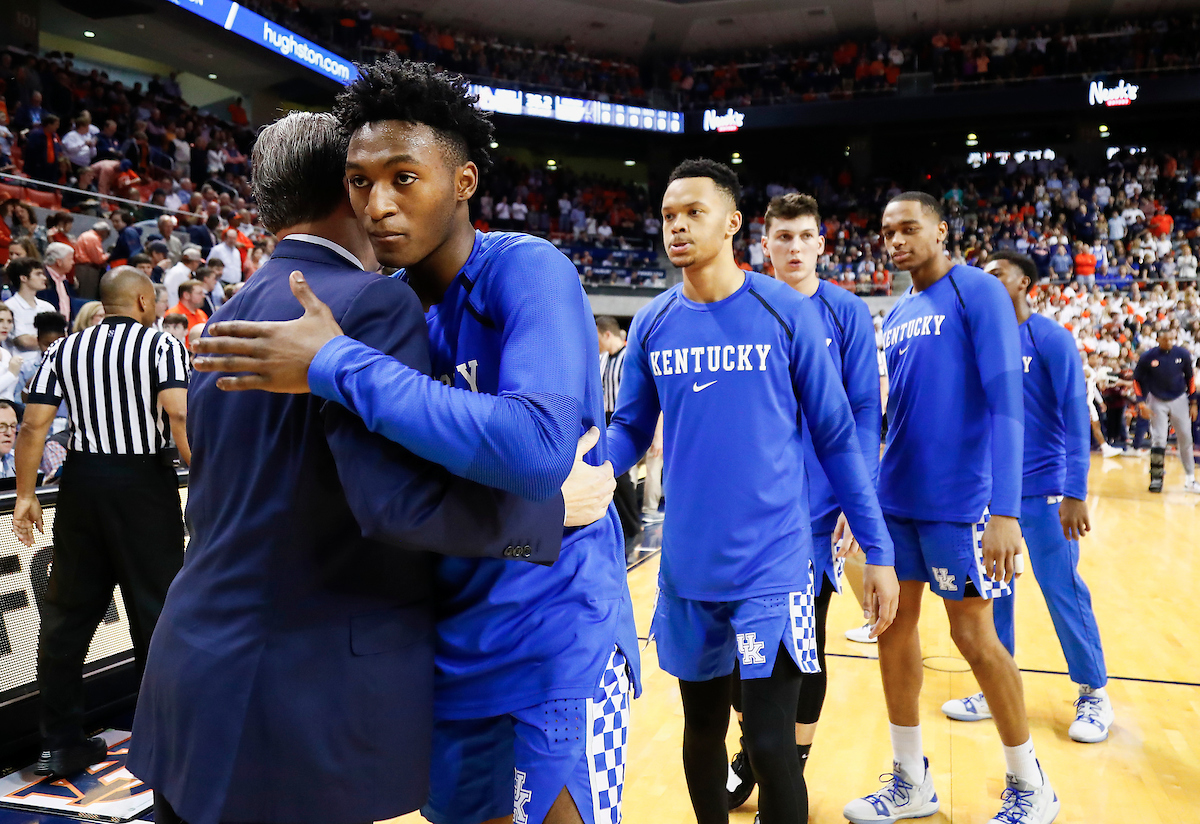 Immanuel Quickley. John Calipari.

Kentucky beat Auburn 82-80 at Auburn Arena in Auburn, AL., on Saturday, January 19, 2019.

Photo by Chet White | UK Athletics