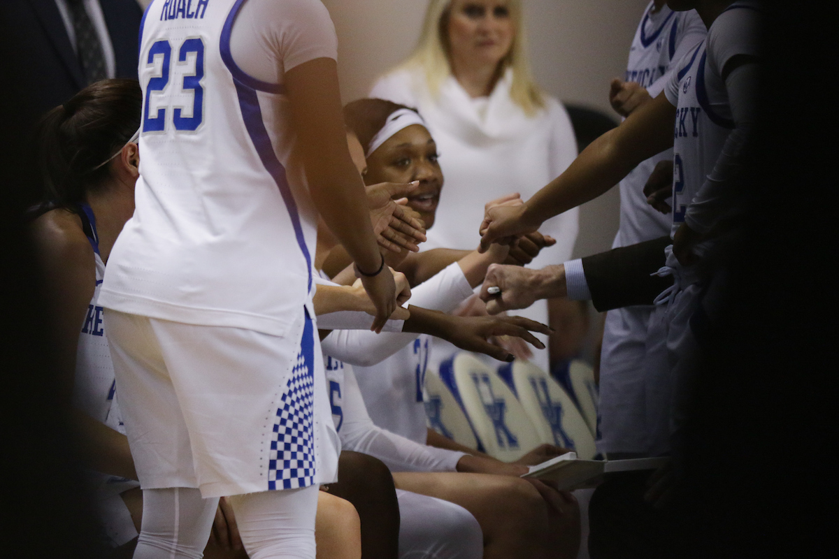 Team. 

The UK women's basketball team falls to South Carolina.

Photo by Eddie Justice | UK Athletics