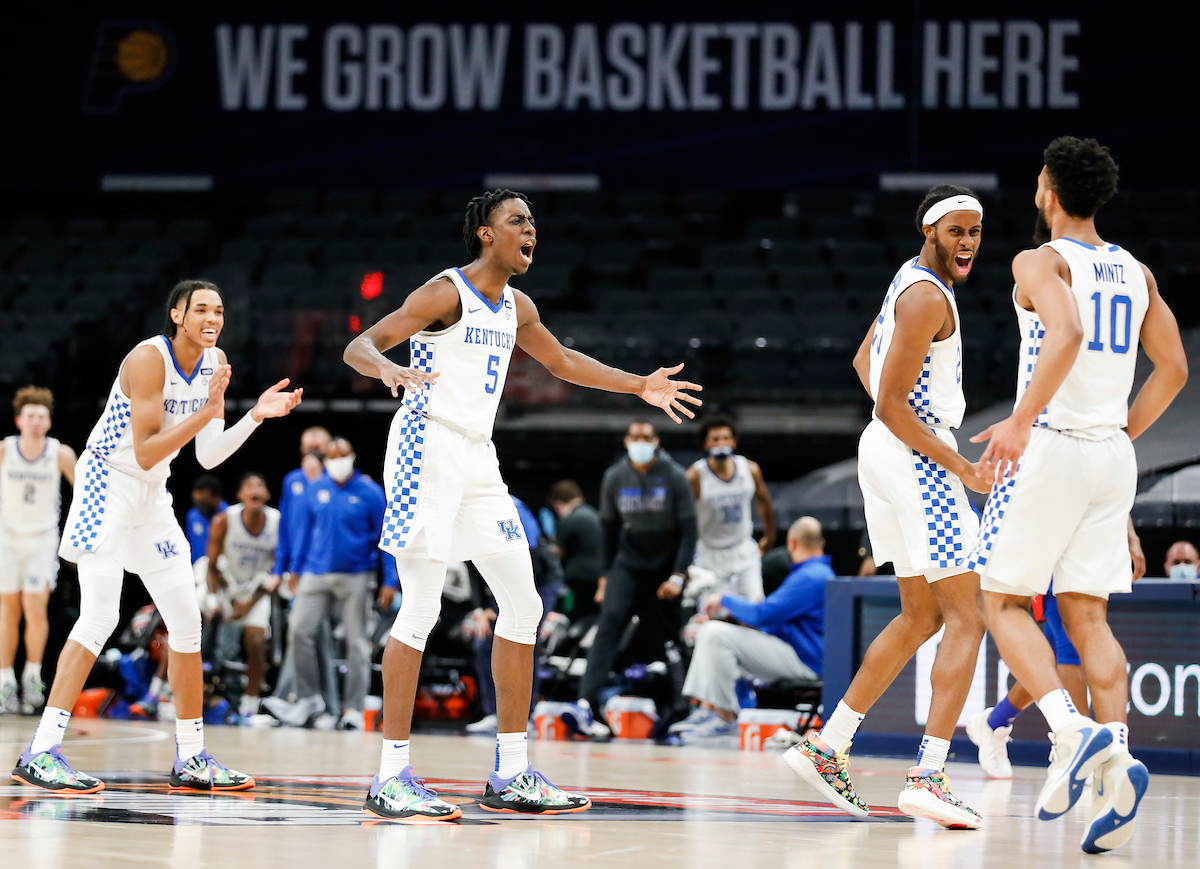 Brandon Boston Jr. Terrence Clarke. Isaiah Jackson Davion Mintz.

Kentucky falls to Kansas, 65-62, in the State Farm Champions Classic.

Photo by Chet White | UK Athletics