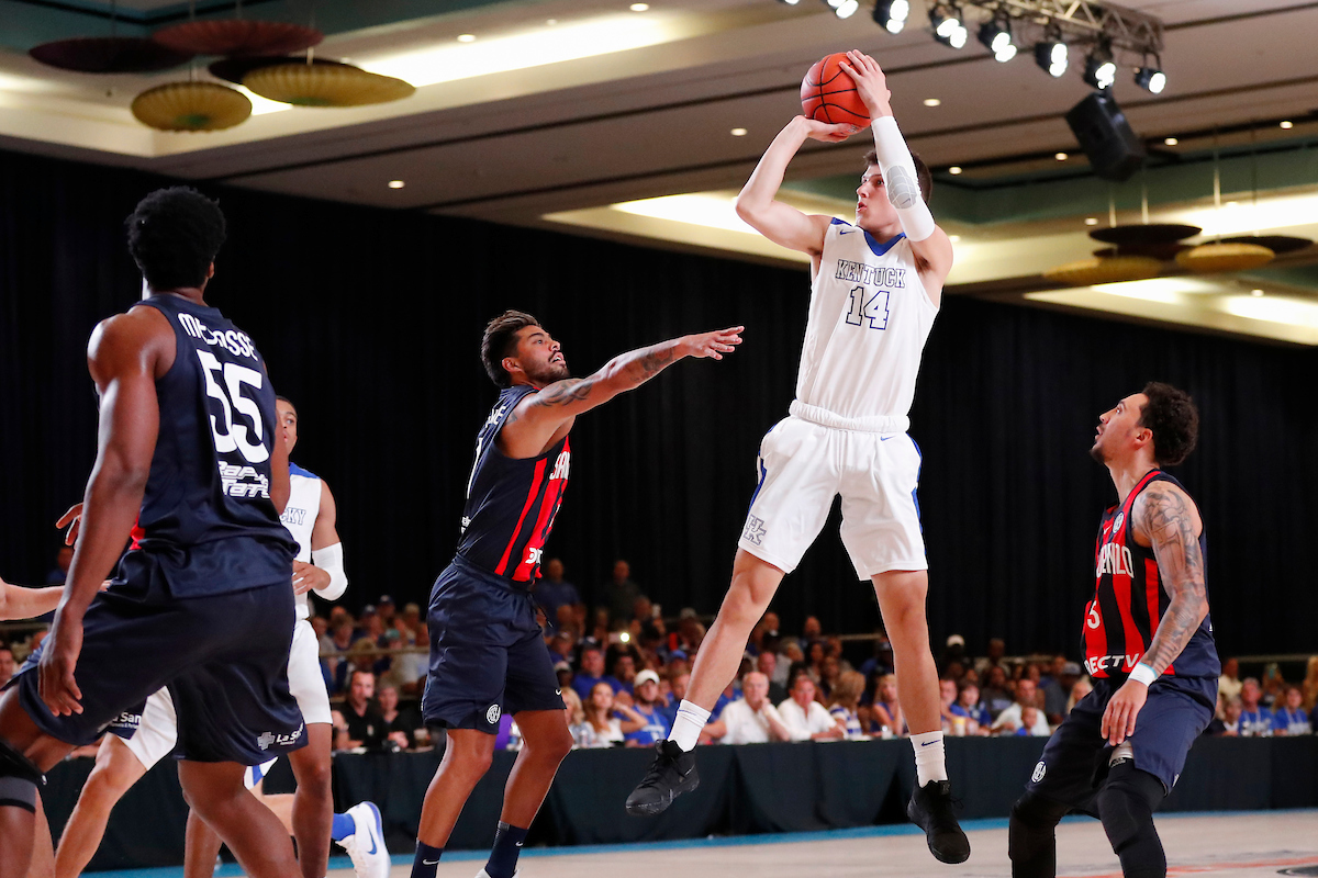 Tyler Herro.

The University of Kentucky men's basketball team beat San Lorenzo de Almagro 91-68 at the Atlantis Imperial Arena in Paradise Island, Bahamas, on Thursday, August 9, 2018.

Photo by Chet White | UK Athletics