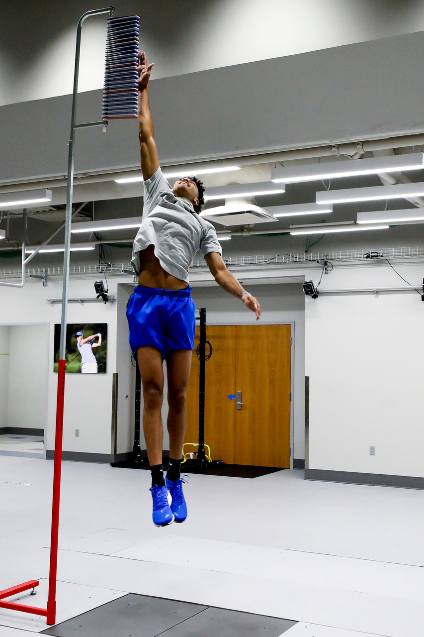 Jacob Toppin.

The UK men's basketball team at the University of Kentucky Sports Medicine Research Institute. 

Photo by Chet White | UK Athletics