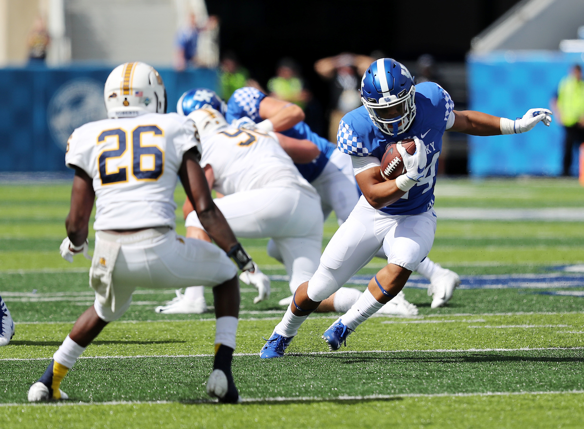 CHRISTOPHER RODRIGUEZ, JR.
UK football beats Murray State 48-10.

Photo by Britney Howard | UK Athletics