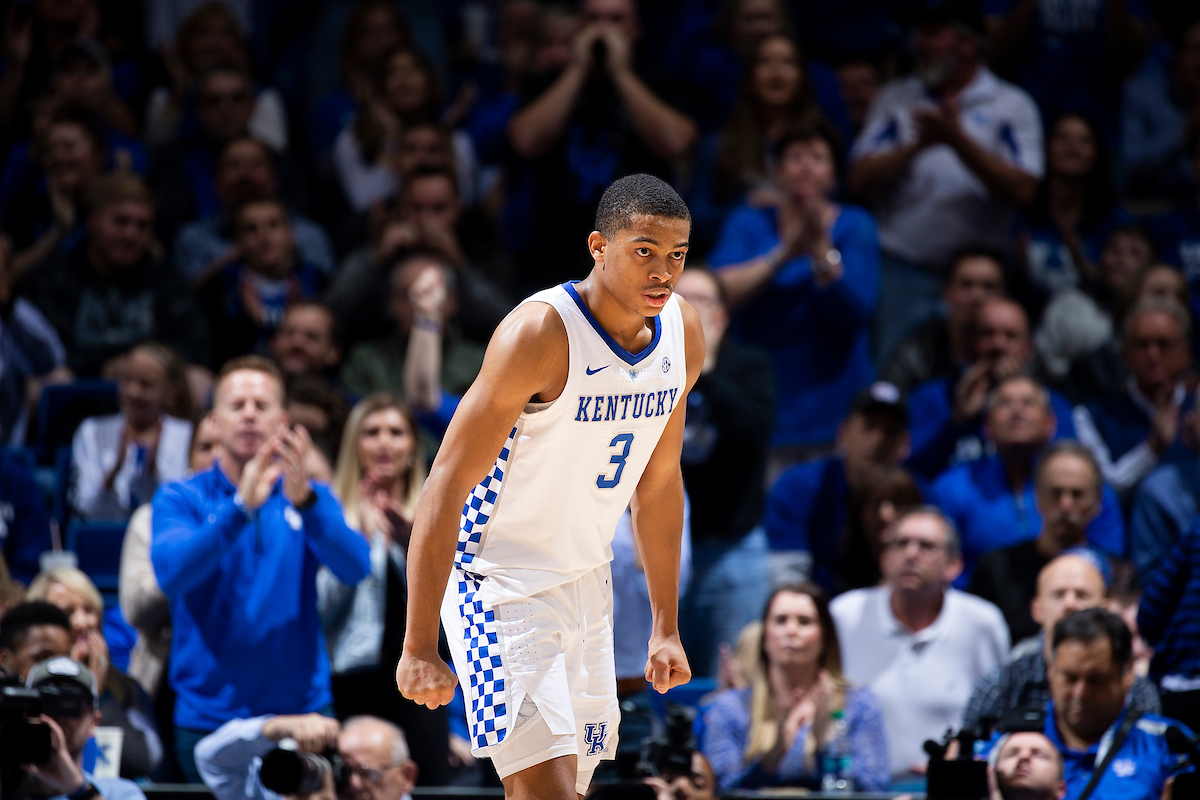 Keldon Johnson.

Kentucky men's basketball beat UNCG 78-61 on Saturday in Rupp Arena.

Photo by Chet White | UK Athletics