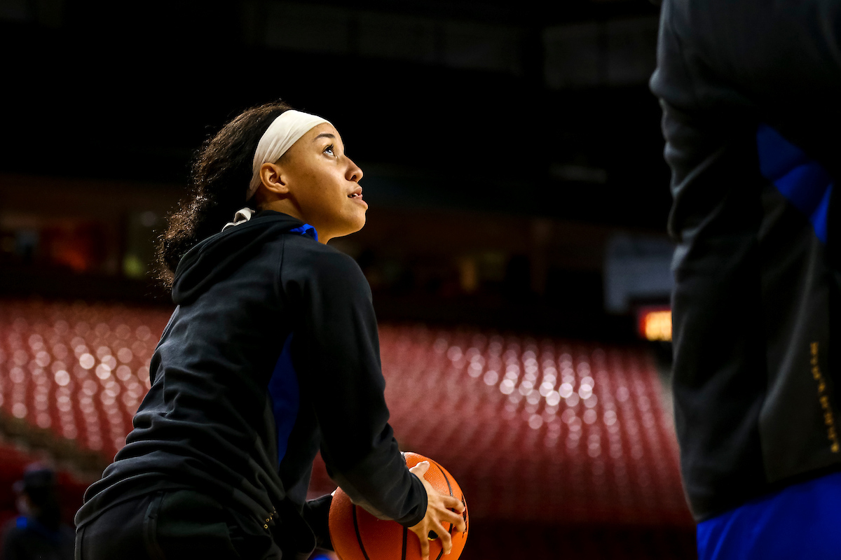 Jada Walker.

Kentucky at Arkansas Shootaround.

Photo by Eddie Justice | UK Athletics
