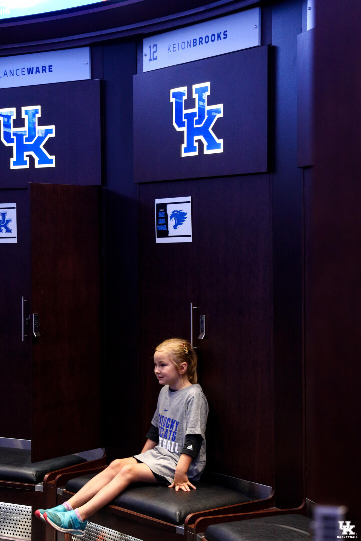 The 2021 Father-Daughter Kentucky men's basketball camp.

Photo by Eddie Justice | UK Athletics