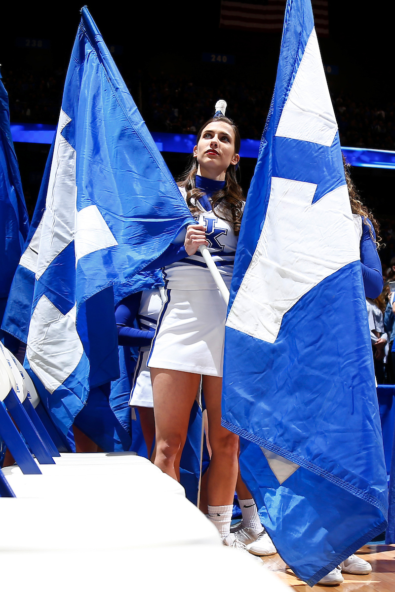 Cheerleader.

The University of Kentucky men's basketball team defeats Mississippi State 78-65 on Tuesday, January 23, 2017, in Lexington's Rupp Arena.

Photo by Quinn Foster I UK Athletics