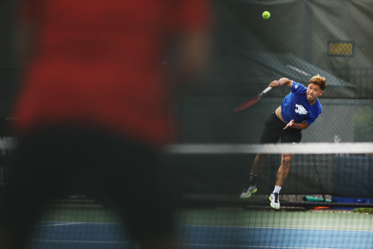 Kento Yamada.

University of Kentucky men's tennis vs. Georgia.

Photo by Quinn Foster | UK Athletics