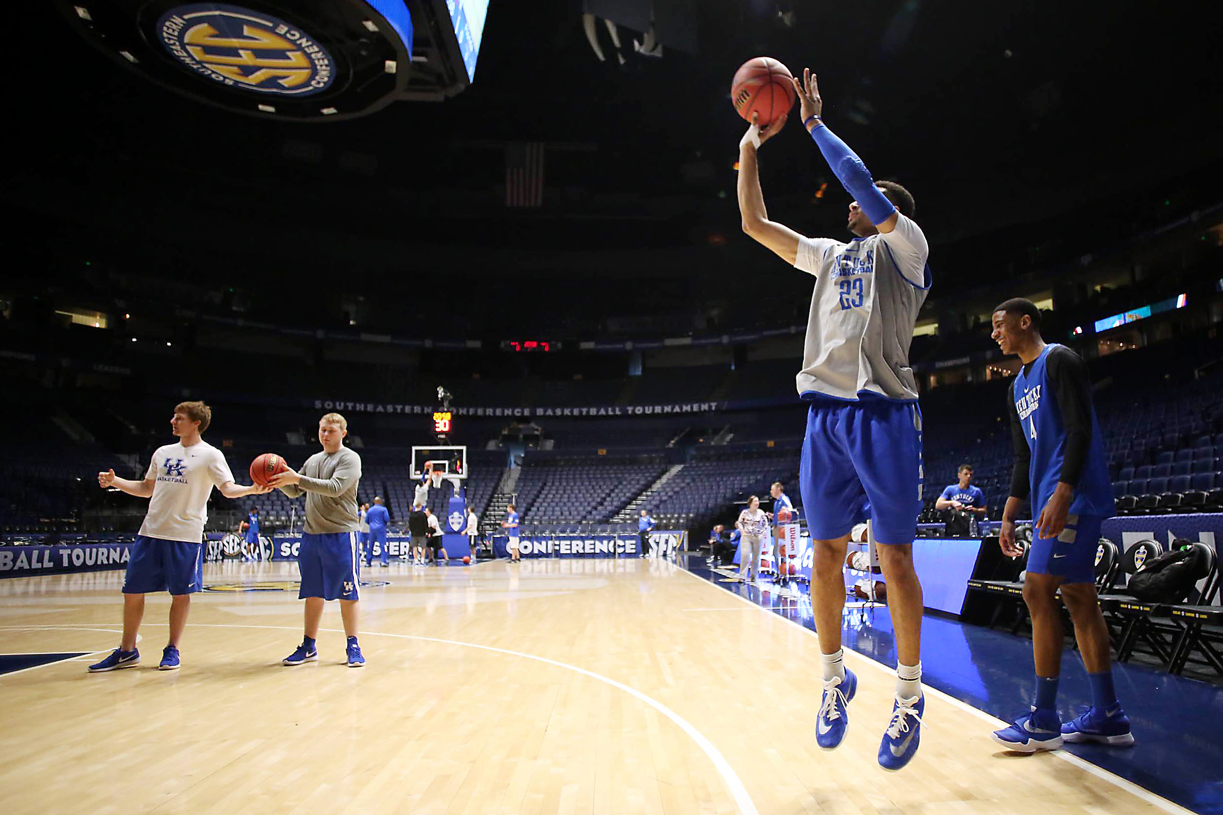 SEC Tournament Practice Shoot Around Gallery