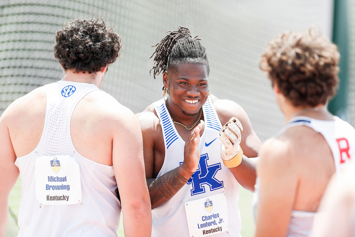 Charles Lenford Jr. 

Day one of the 2021 SEC Track and Field Outdoor Championships.

Photo by Chet White | UK Athletics