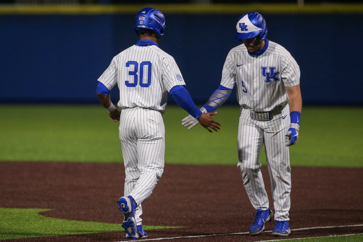 Jaren Shelby and TJ Collett.

Kentucky beats Butler 6 - 5.

Photo by Sarah Caputi | UK Athletics
