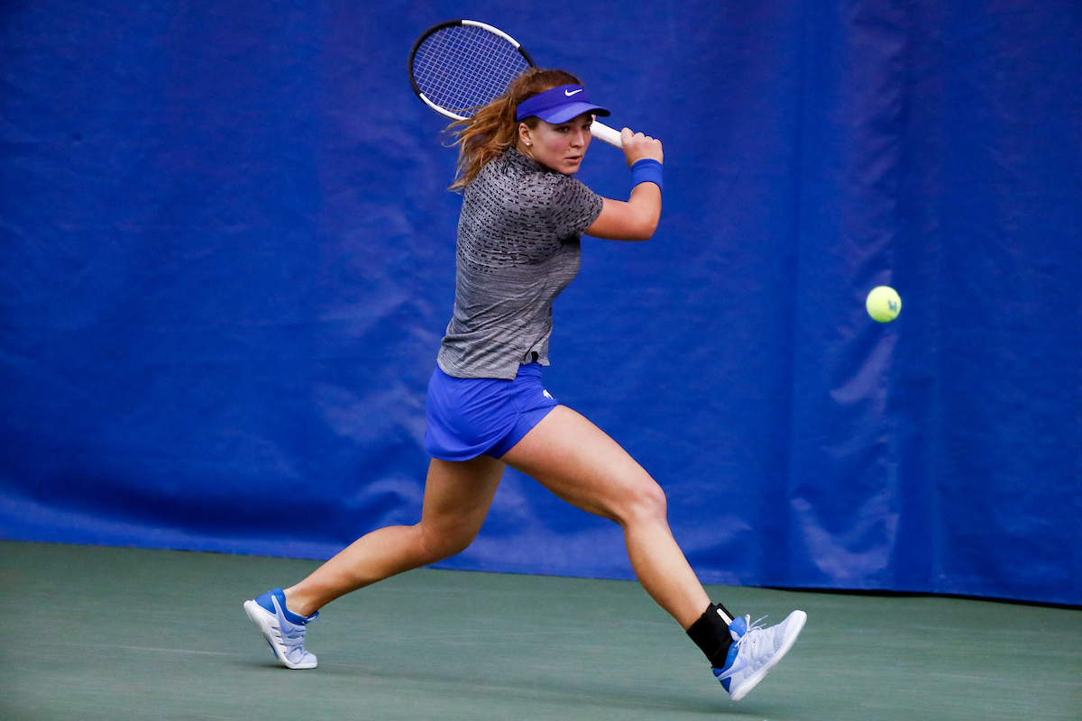 Akvile Parazinskaite.

Kentucky beats South Florida 4-0.

Photo by Hannah Phillips | UK Athletics