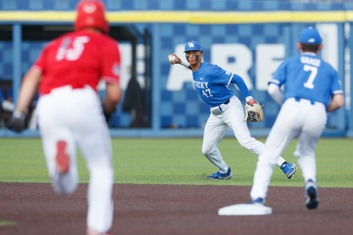 RYAN RITTER.

Kentucky loses to UofL 12-5.

Photo by Elliott Hess | UK Athletics