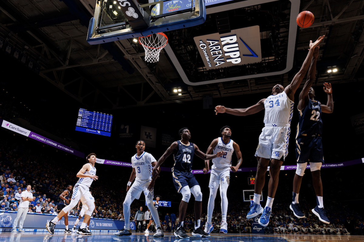 Oscar Tshiebwe. Keion Brooks Jr. TyTy Washington Jr.

Kentucky beat Mount St. Mary’s 80-55.

Photo by Elliott Hess | UK Athletics