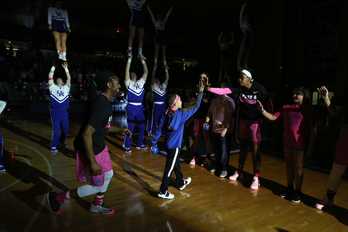 intros

The University of Kentucky women's basketball beat Arkansas on Thursday, February 15, 2018 at Memorial Coliseum.

Photo by Britney Howard | UK Athletics