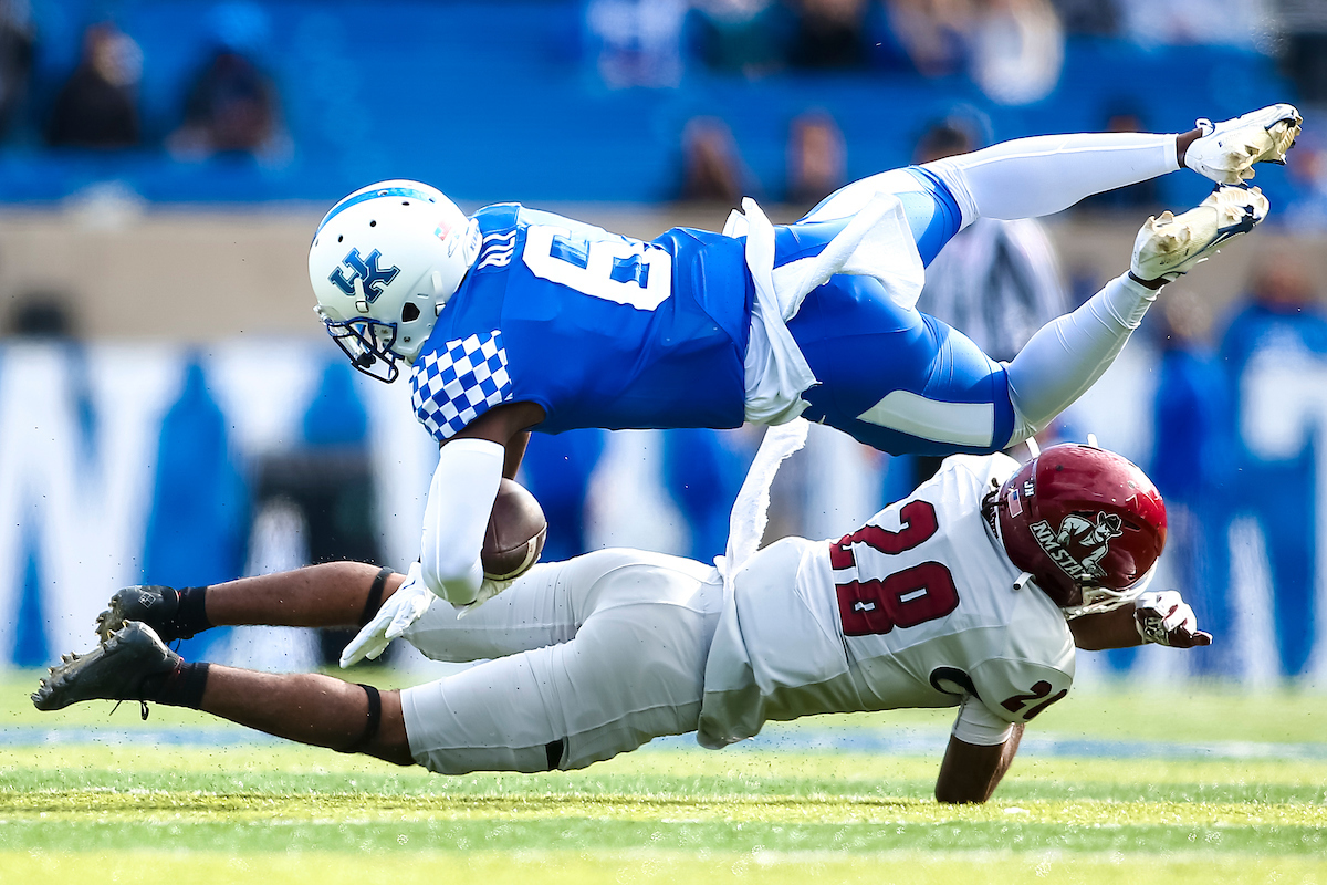 Josh Ali. 

Kentucky beat New Mexico State 56-16.

Photo by Eddie Justice | UK Athletics