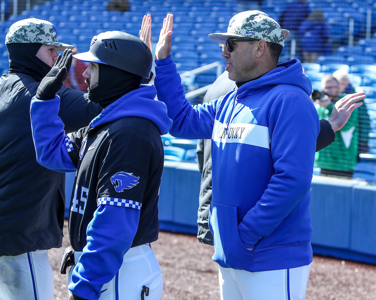 Coach Nick Mingione.

Kentucky defeats Georgia 18-5.

Photo by Sarah Caputi | UK Athletics