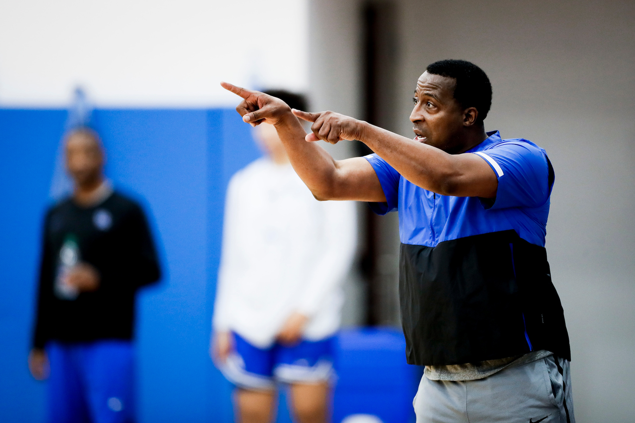Chin Coleman.

First practice of the season.

Photos by Chet White | UK Athletics
