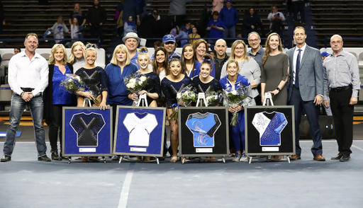 Seniors.

Kentucky beat Illinois 196.450-196.250 on Senior Night.

Photo by Elliott Hess | UK Athletics