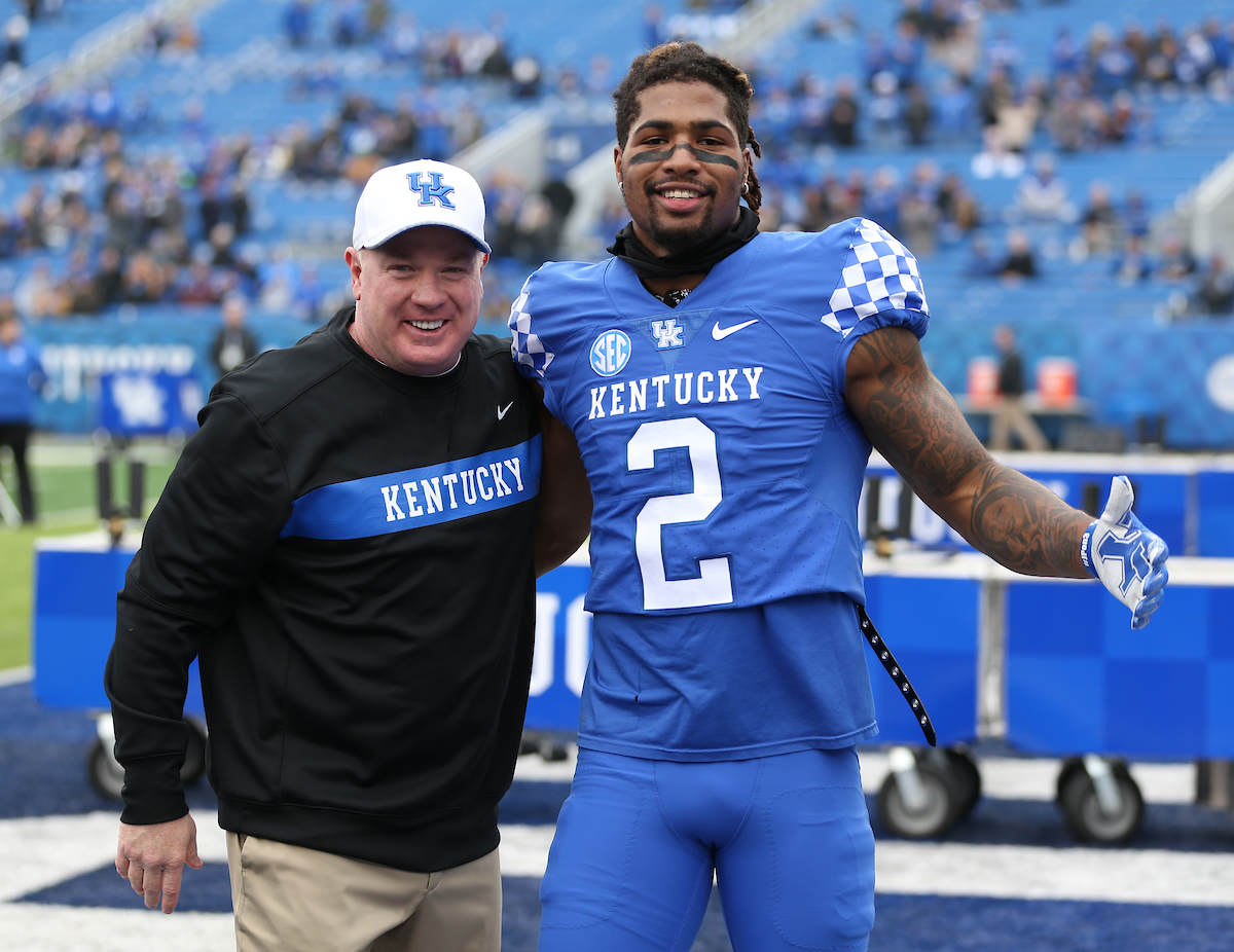 Mark Stoops and Dorian Baker

UK Football beats MTSU 34-23-on Senior Day at Kroger Field.


Photo By Barry Westerman | UK Athletics
