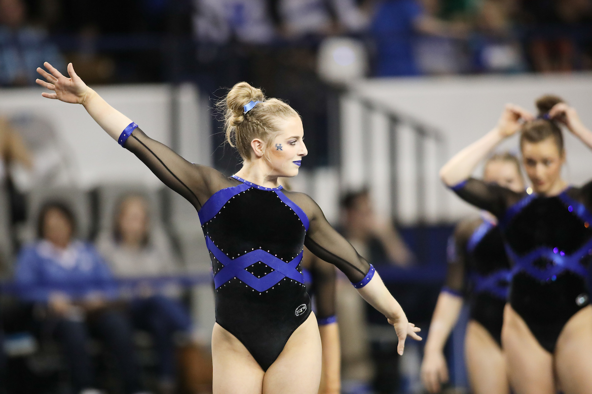 HAILEY POLAND.

The University of Kentucky gymnastics team defeats Missouri on Friday, February 23, 2018 at Memorial Coliseum in Lexington, Ky.

Photo by Elliott Hess | UK Athletics
