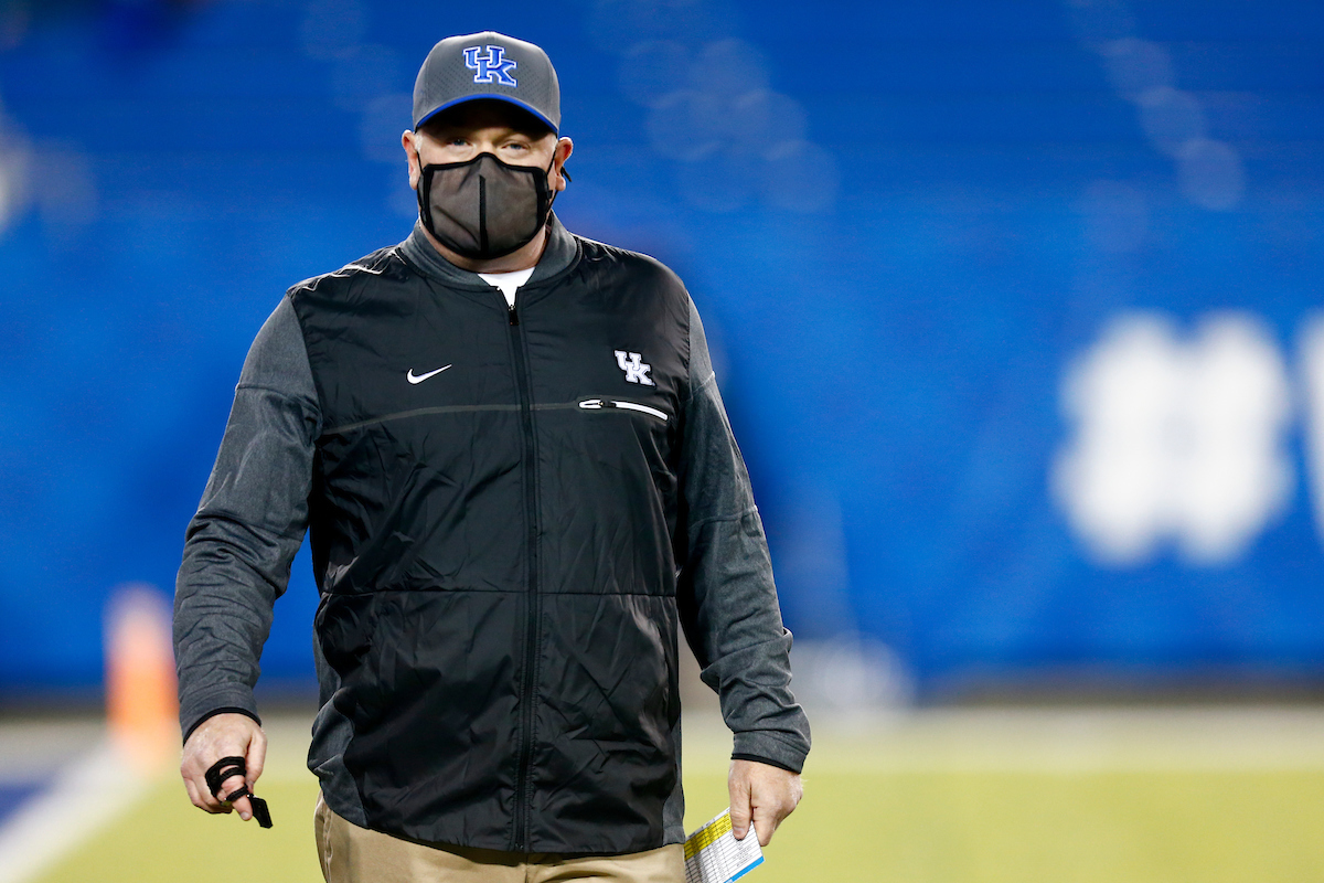 Mark Stoops. 

Kentucky beats South Carolina, 41-18. 

Photo By Barry Westerman | UK Athletics