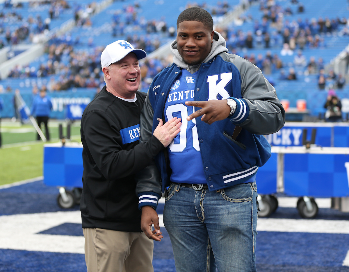 Mark Stoops and Tymere Dubose

UK Football beats MTSU 34-23-on Senior Day at Kroger Field.


Photo By Barry Westerman | UK Athletics