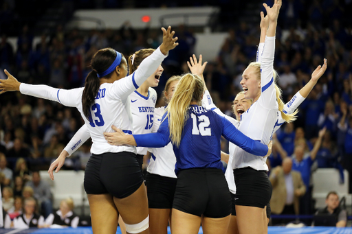 Team
UK volleyball beats Purdue in the second round of the NCAA Tournament.  

Photo by Britney Howard  | UK Athletics